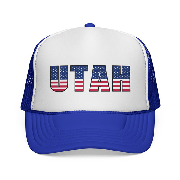 Utah Stars and Stripes Trucker Hat | Patriotic State Flag Cap
