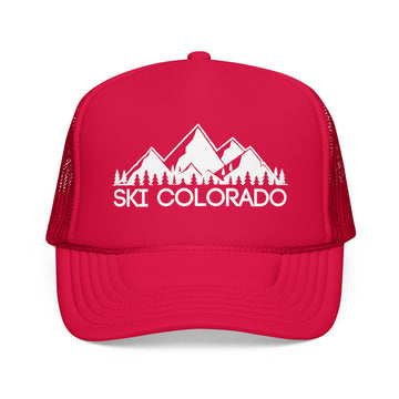 Buy red Ski Colorado Trucker Hat - Ski Colorado Cap