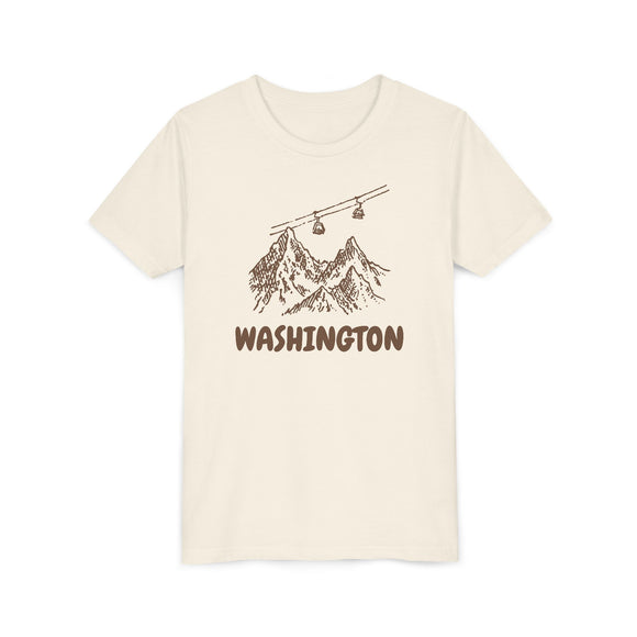 Washington Youth T-Shirt — Vintage Gondola Ski Mountain Tee