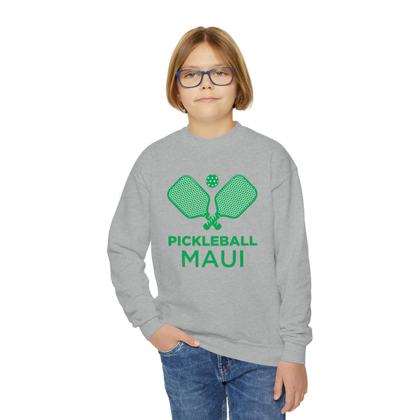 Maui, Hawaii Youth Sweatshirt - Pickleball Unisex Kid's Maui Crewneck Sweatshirt