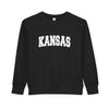 Kansas Toddler Sweatshirt - Kansas Toddler Crewneck Sweatshirt