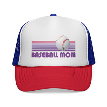 Buy blue-red Baseball Mom Trucker Cap | Trucker Caps