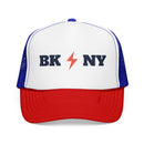 Brooklyn, New York Retro Trucker Hat - Lightning Foam Cap-4
