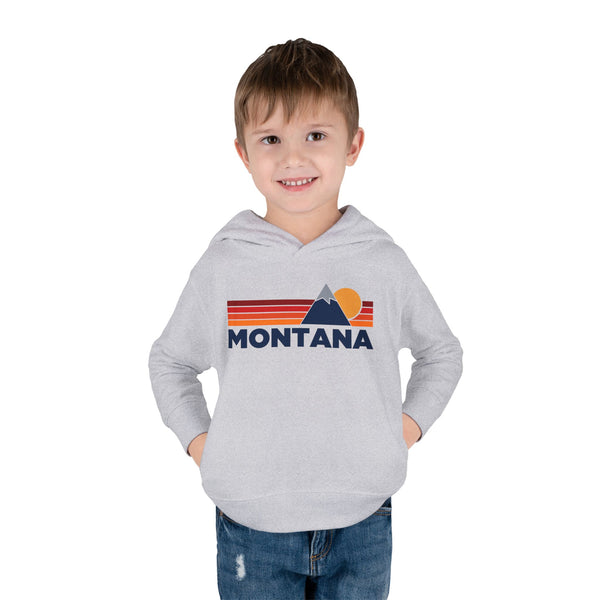 Montana Toddler Hoodie - Unisex Mountain Pullover Sweatshirt, Kids Hooded Jumper, Montana Souvenir