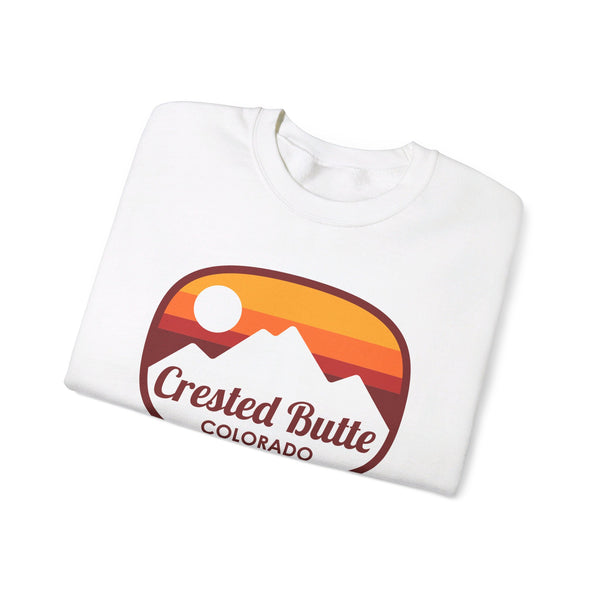 Crested Butte, Colorado Sweatshirt - Unisex Retro Ombre Crewneck Crested Butte Sweatshirt