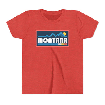 Buy heather-red Montana Youth Graphic Tee - Kids T Shirt