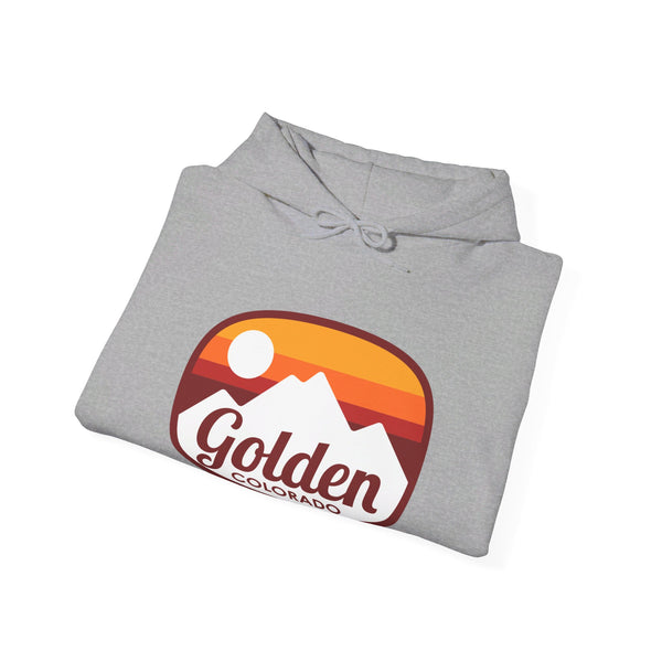 Golden, Colorado Hoodie - Retro Ombre Unisex Golden Hoodie Sweatshirt