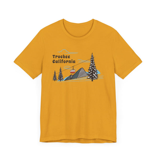 Truckee, California T-Shirt - Retro Ski Mountain Gondola Unisex Truckee Shirt