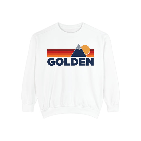 Golden, Colorado Mountain Stripes Sweatshirt | Comfort Colors - 100% Cotton