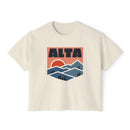 Alta, Utah Women's Boxy Graphic Tee - Slightly Cropped-1