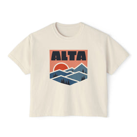 Alta, Utah Women's Boxy Graphic Tee - Slightly Cropped