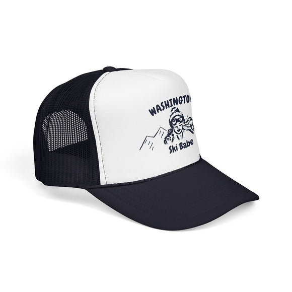 Washington Ski Babe Trucker Hat — Foam Mesh Cap