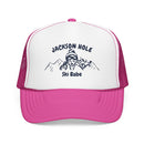 Jackson Hole, Wyoming Ski Babe Trucker Hat — Foam Mesh Cap-2