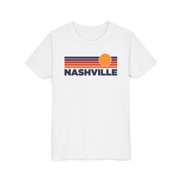 Nashville, Tennessee Youth T-Shirt — Retro Sun Tee - 0