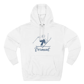 Premium Vermont Vintage Snow Ski Hoodie