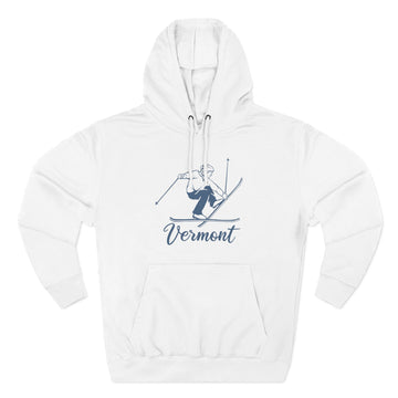 Premium Vermont Vintage Snow Ski Hoodie