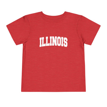 Buy heather-red Illinois Toddler Graphic Tee - Kids Illinois Vacation T-Shirt