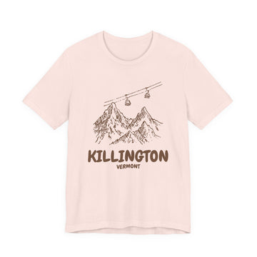 Buy soft-pink Killington, Vermont Mountain T-Shirt — Vintage Gondola Ski Mountain Tee