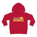 Wyoming Toddler Hoodie - Retro Sunrise Unisex Wyoming Toddler Sweatshirt-3