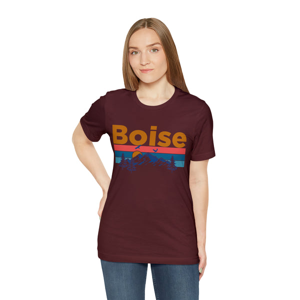 Boise, Idaho Shirt - Mountain Sunset Unisex Boise T-Shirt