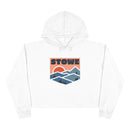 Women's Stowe, Vermont Crop Hoodie - Premium Mountain Crop Sweatshirt-1