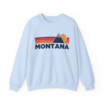 Buy light-blue Montana Sweatshirt Retro Mountains, Montana Unisex Crewneck, Vintage Cozy Jumper, Gift for Outdoor Lovers