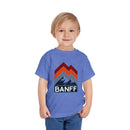 Banff, Canada Toddler T-Shirt - Retro Palm Tree Toddler Banff Shirt-13