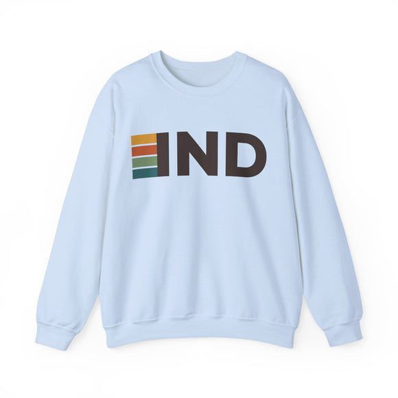 Indianapolis, Indiana IND Retro Stripe Sweatshirt