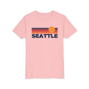 Seattle, Washington Youth T-Shirt — Retro Sun Tee-5