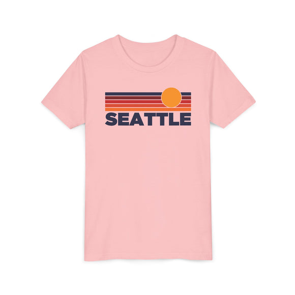 Seattle, Washington Youth T-Shirt — Retro Sun Tee