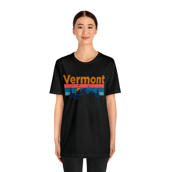 Vermont T-Shirt - Mountain Sunset Unisex Vermont Shirt