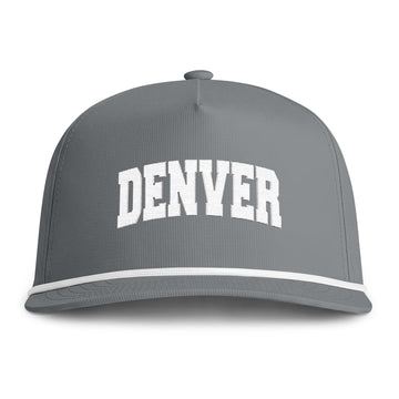 Buy granite Denver, Colorado Embroidered Rope Hat - Vintage Sunwashed Rope Cap, Comfort Colors