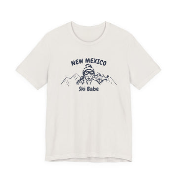 Buy vintage-white New Mexico Ski Babe T‑Shirt - Retro Skiing Graphic Tee