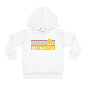 Buy white Arizona Toddler Hoodie - Retro Sunrise Unisex Arizona Toddler Sweatshirt