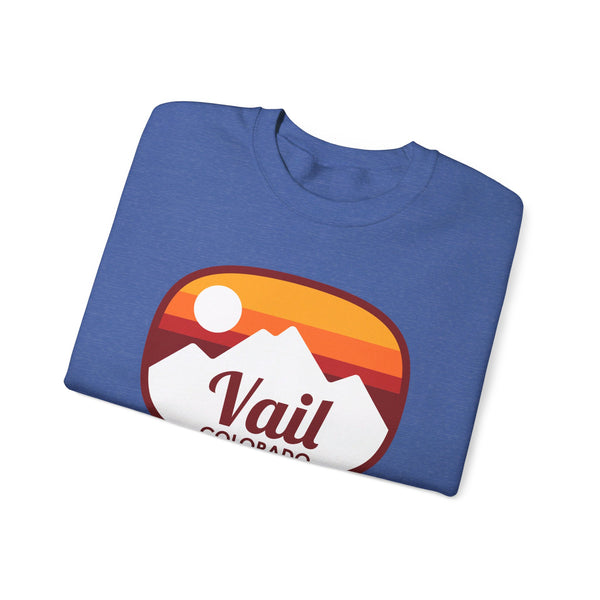 Vail, Colorado Sweatshirt - Unisex Retro Ombre Crewneck Vail Sweatshirt