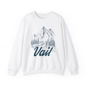 Vail, Colorado Sweatshirt - Mountain Illustration Graphic Crewneck