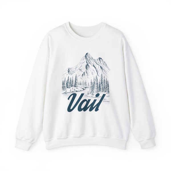 Vail, Colorado Sweatshirt - Mountain Illustration Graphic Crewneck