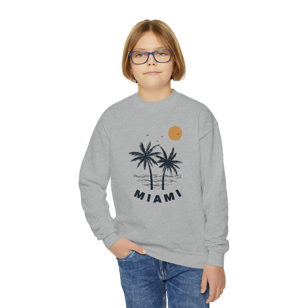 Miami, Florida Youth Sweatshirt - Unisex Kid's Miami Crewneck Sweatshirt