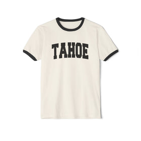 Lake Tahoe, California Cotton Ringer Graphic Tee - Unisex Lake Tahoe T Shirt, Vintage Style Tee, Men's/Women's Tee