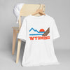 Wyoming Retro Mountains Sunset T-Shirt | Vintage Wyoming Tee