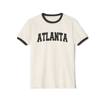 Atlanta, Georgia Cotton Ringer Graphic Tee - Unisex Atlanta T Shirt, Vintage Style Tee, Men's/Women's Tee - 0