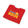 Boise, Idaho Toddler Sweatshirt - Retro Sun Boise Toddler Crewneck Sweatshirt