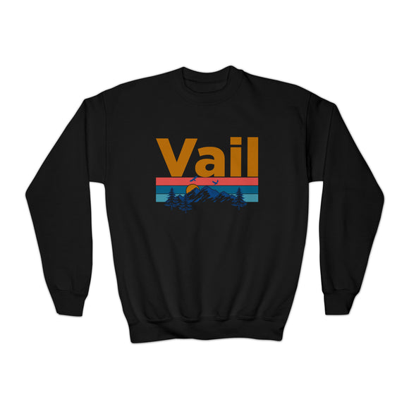 Vail, Colorado Youth Sweatshirt - Unisex Kid's Vail Crewneck Sweatshirt