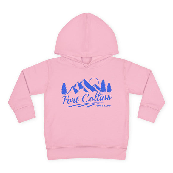 Fort Collins, Colorado Toddler Hoodie - Unisex Mountain Fort Collins Pullover Sweatshirt, Kids Hooded Jumper, Colorado Souvenir