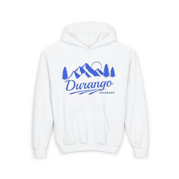 Retro Durango, Colorado Youth Hoodie - Mountain Durango, Colorado Kids Sweatshirt, Cute Durango, Colorado Children's Pullover