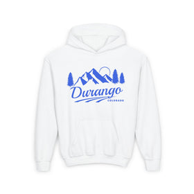 Retro Durango, Colorado Youth Hoodie - Mountain Durango, Colorado Kids Sweatshirt, Cute Durango, Colorado Children's Pullover