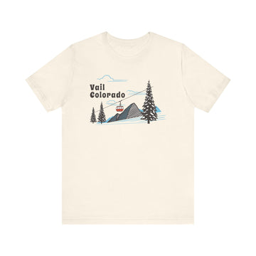 Buy natural Vail, Colorado T-Shirt - Retro Ski Mountain Gondola Unisex Vail Shirt