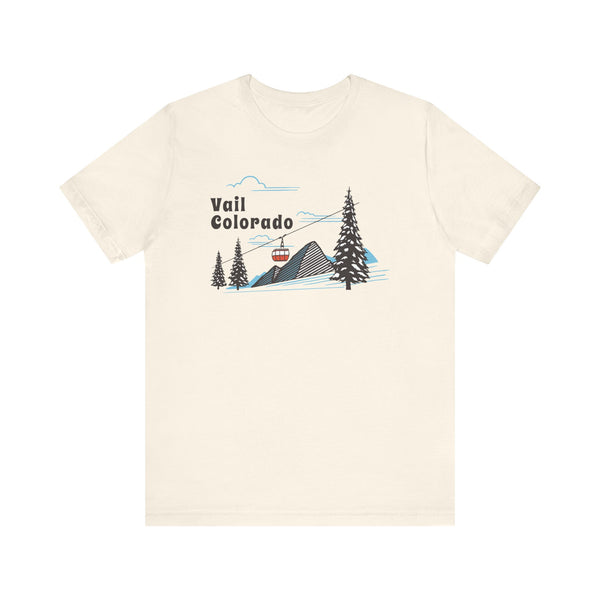 Vail, Colorado T-Shirt - Retro Ski Mountain Gondola Unisex Vail Shirt