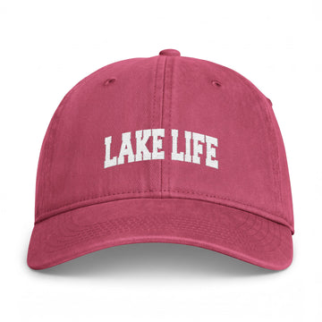 Buy crimson Lake Life Washed Baseball Cap - Vintage Coastal Comfort Colors