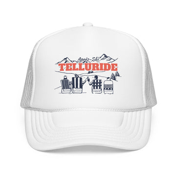 Buy white Telluride, Colorado Après-ski Trucker Hat — Foam Mesh Cap